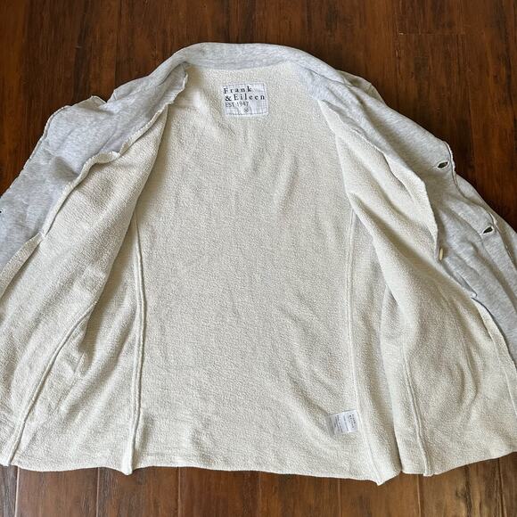 FRANK & EILEEN Belfast Peacoat Jacket Gray Double Breasted Fleece - Picture 6 of 11